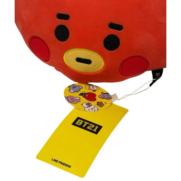 BTS BT21 TATA Heart‎ Soft Baby Flat Face Cushion Plush Pillow Plushie New - Picture 2 of 8